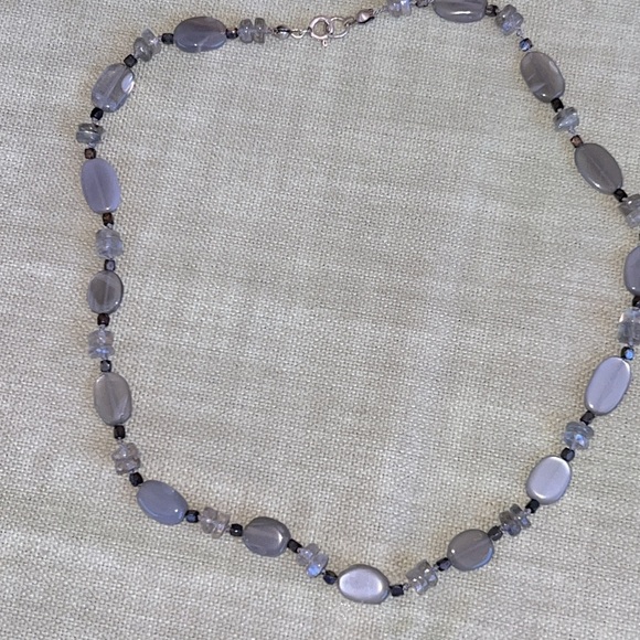 Artisan Handmade Iolite Beaded Necklace - Picture 3 of 5